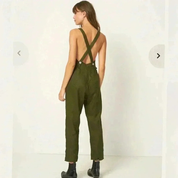 Rue Stiic HATTIE OVERALLS in khaki mustang - Picture 6 of 7